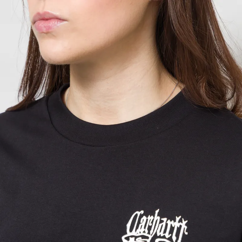 Carhartt WIP Womens Signet T Shirt Black Wax-6