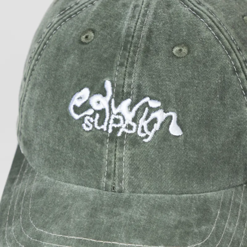 Edwin Soft Washed 6 Panel Cap Mediterranea Stone Washed-3