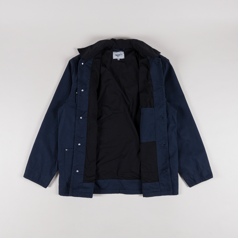 Carhartt WIP OG Chore Coat Deep Night Black Rinsed-1