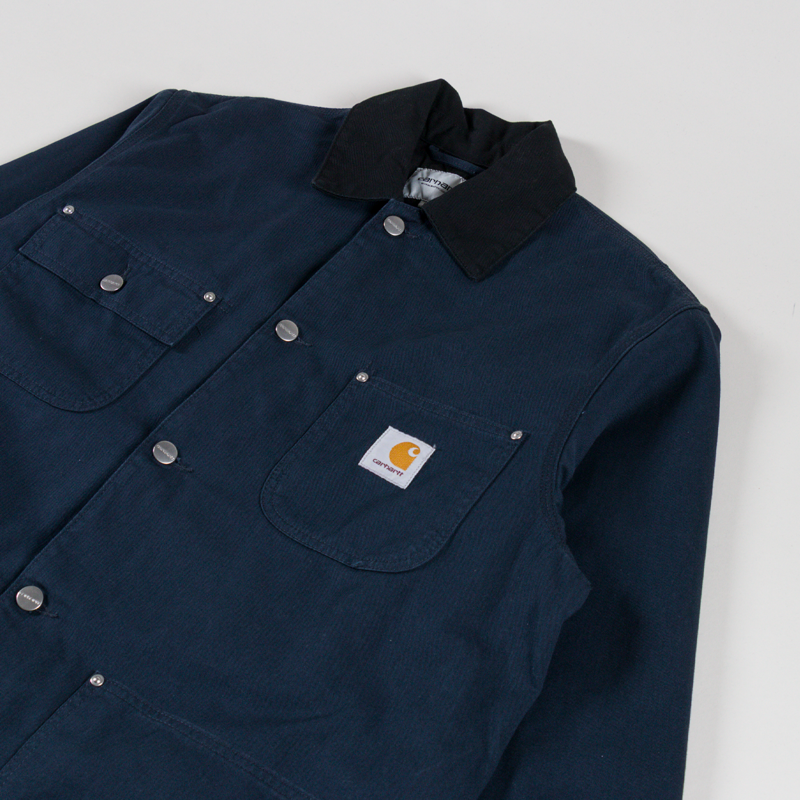 Carhartt WIP OG Chore Coat Deep Night Black Rinsed-3