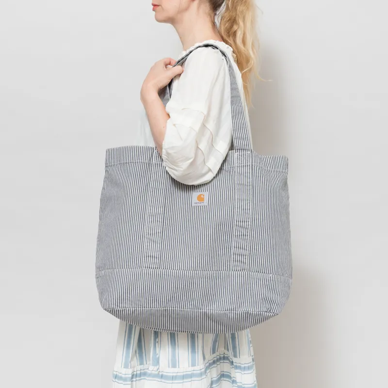 Carhartt WIP Womens Mercer Tote Bag Striped Graphite Wax-1