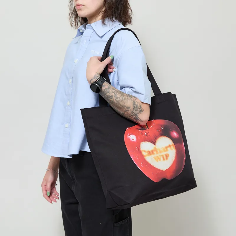 Carhartt WIP Womens Canvas Graphic Tote Spoiled Print Black-2