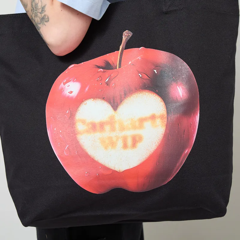 Carhartt WIP Womens Canvas Graphic Tote Spoiled Print Black-4