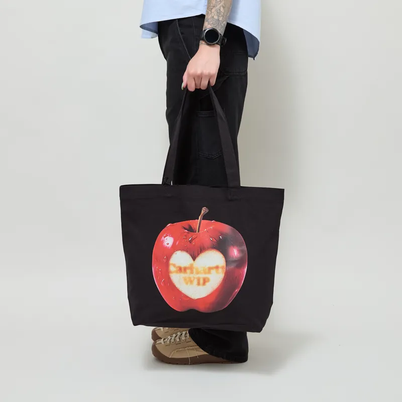 Carhartt WIP Womens Canvas Graphic Tote Spoiled Print Black-1