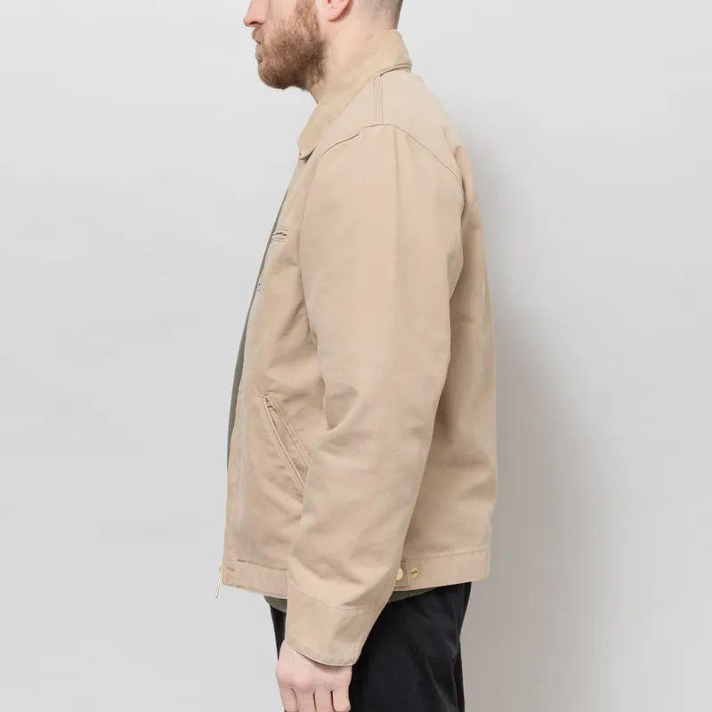 Carhartt WIP Detroit Jacket Dusty H Brown Stone Canvas-2