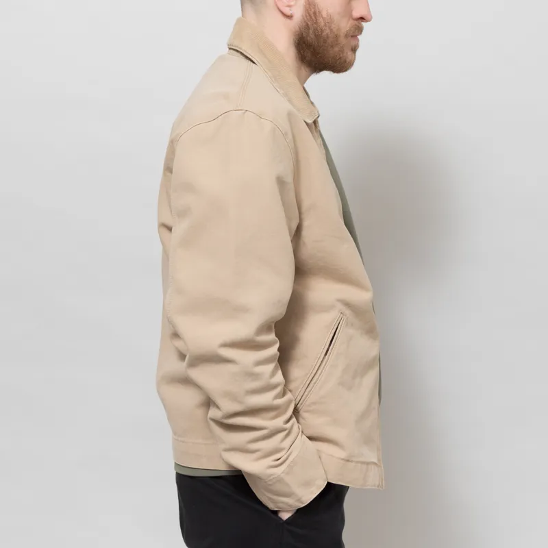Carhartt WIP Detroit Jacket Dusty H Brown Stone Canvas-4