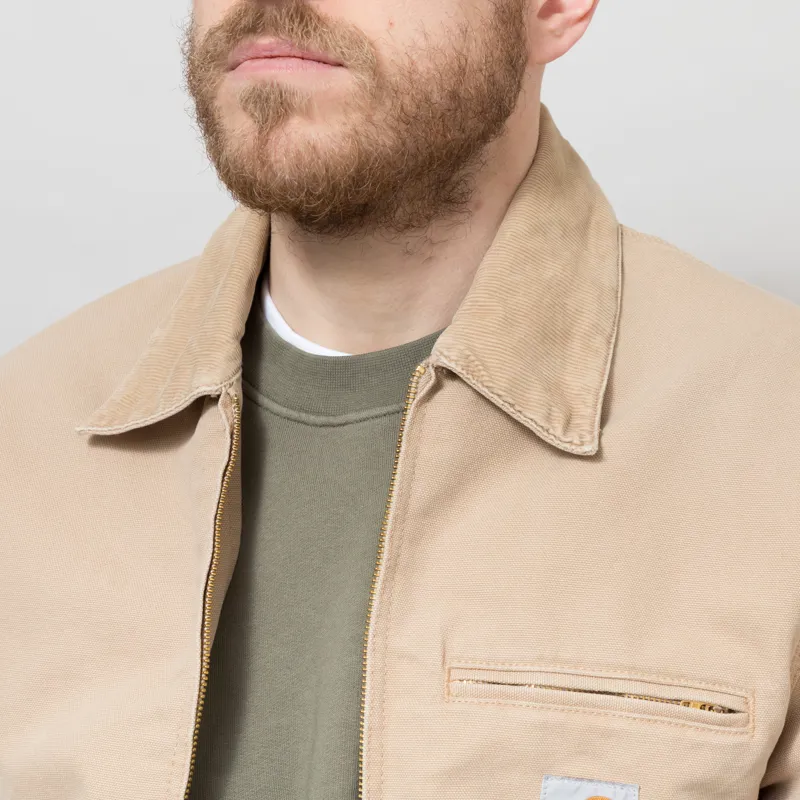Carhartt WIP Detroit Jacket Dusty H Brown Stone Canvas-5