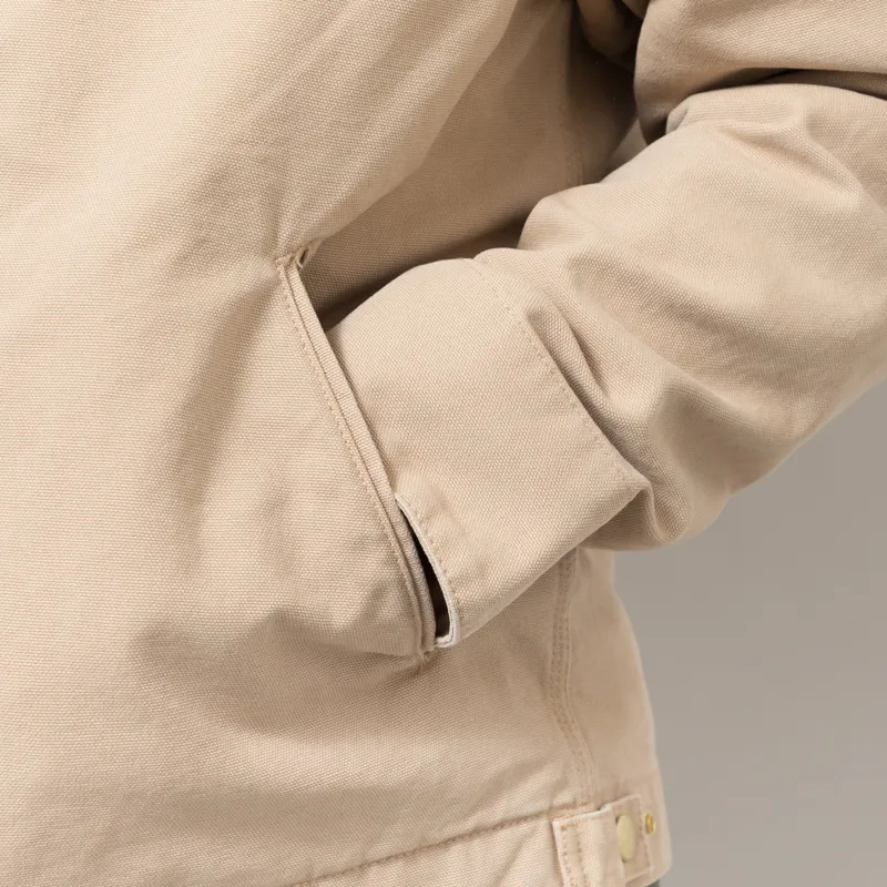 Carhartt WIP Detroit Jacket Dusty H Brown Stone Canvas-11