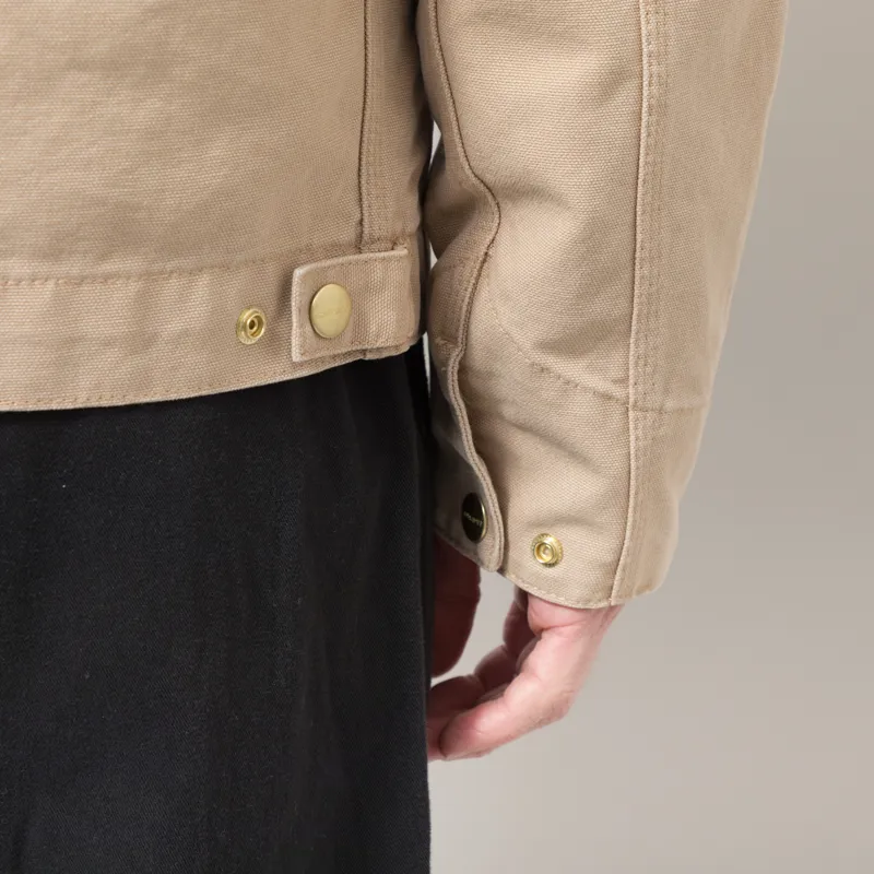 Carhartt WIP Detroit Jacket Dusty H Brown Stone Canvas-7