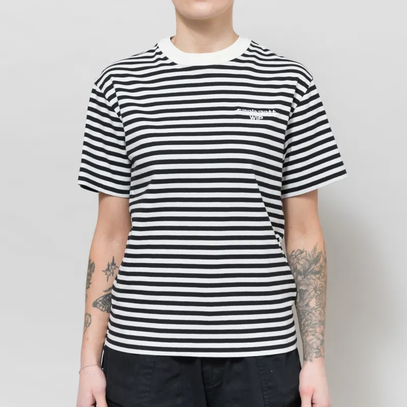 Carhartt WIP Womens Ezra T Shirt Striped Black Wax