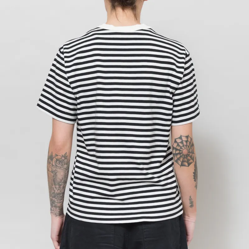 Carhartt WIP Womens Ezra T Shirt Striped Black Wax-3