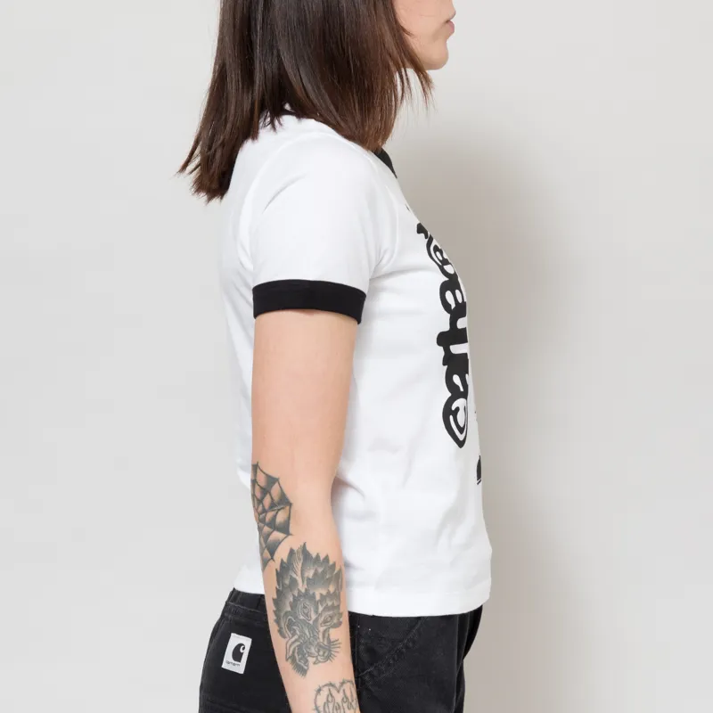 Carhartt WIP Womens IP Ringer T Shirt White Black-4