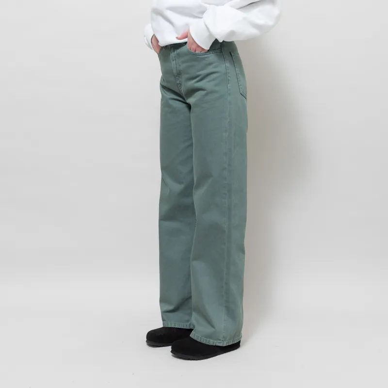 Carhartt WIP Womens Jane Pant Velvet Green Clark Twill-1
