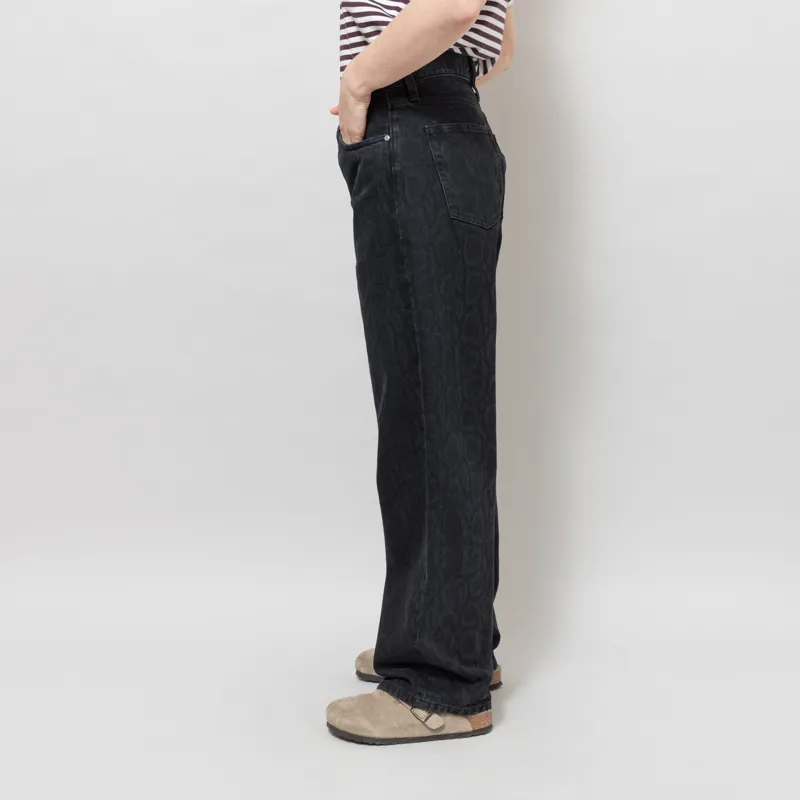 Carhartt WIP Womens Snake Arin Pants Snake Camo Black-2