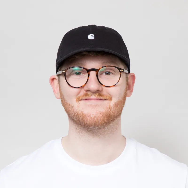 Carhartt WIP Madison Logo Cap Black White-1