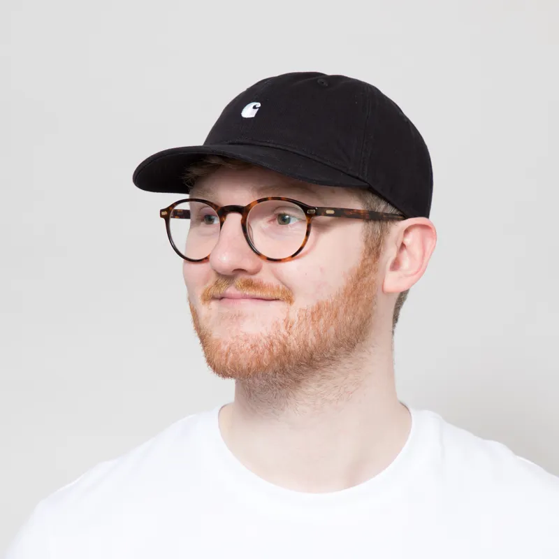 Carhartt WIP Madison Logo Cap Black White