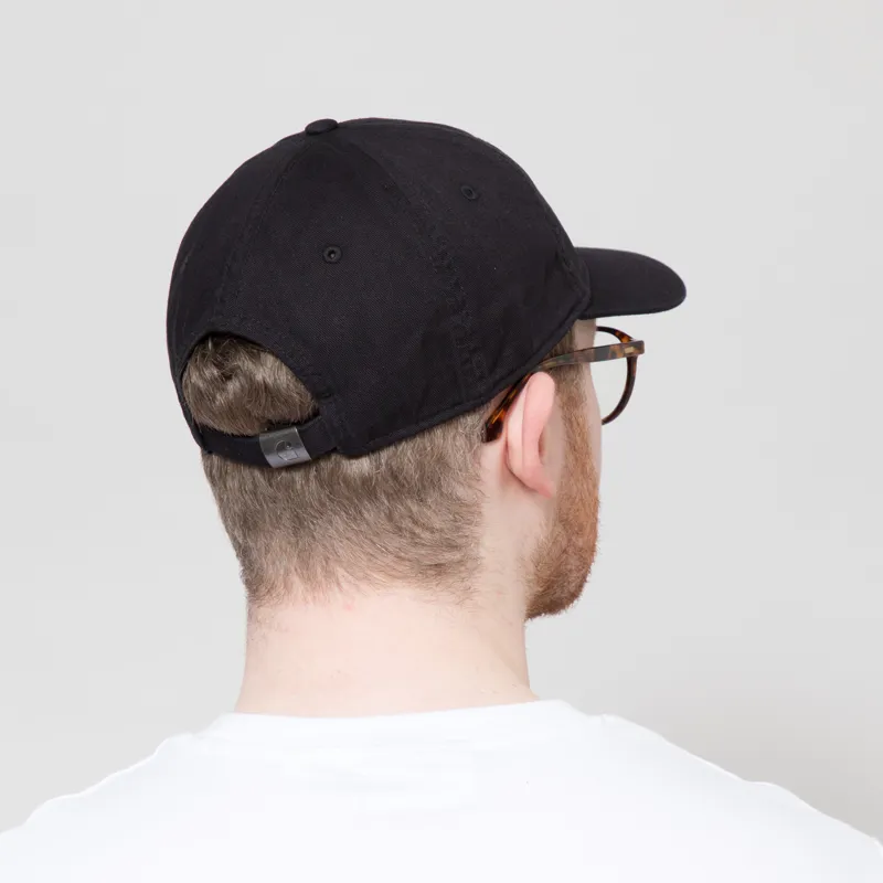 Carhartt WIP Madison Logo Cap Black White-2