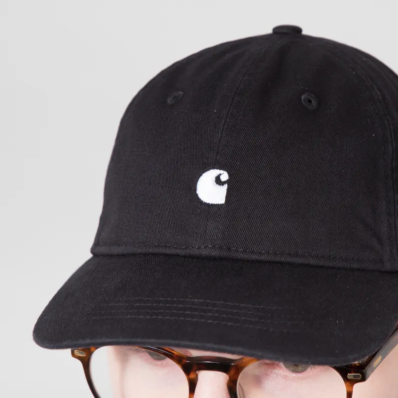 Carhartt WIP Madison Logo Cap Black White-3