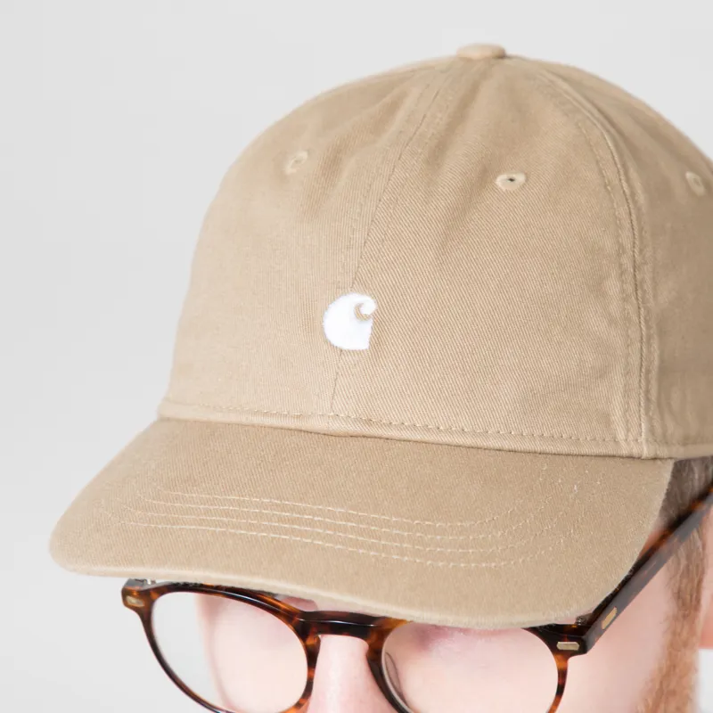 Carhartt WIP Madison Logo Cap Leather White-3