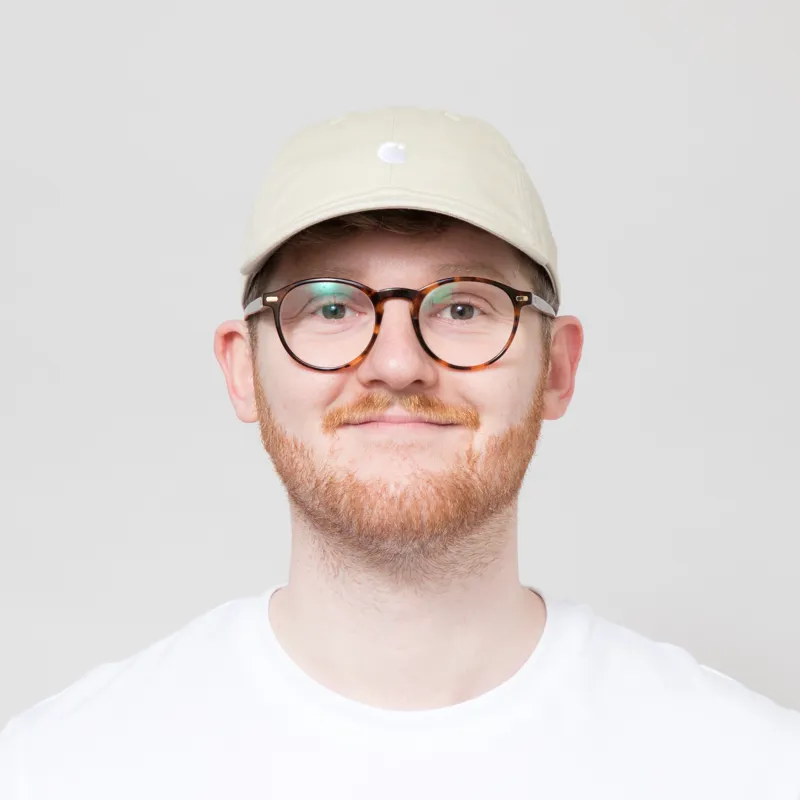 Carhartt WIP Madison Logo Cap Stone White-1