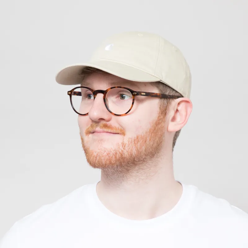 Carhartt WIP Madison Logo Cap Stone White