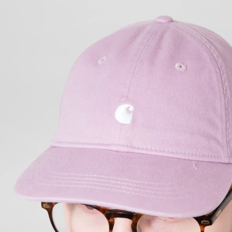 Carhartt WIP Madison Logo Cap Gentle Purple White-3
