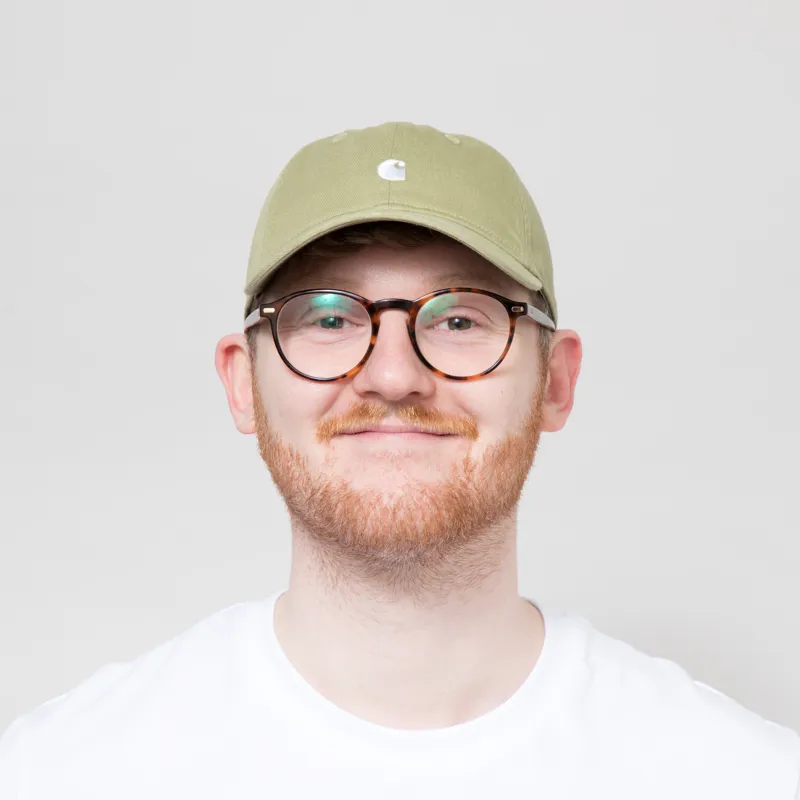 Carhartt WIP Madison Logo Cap Gentle Green White-1