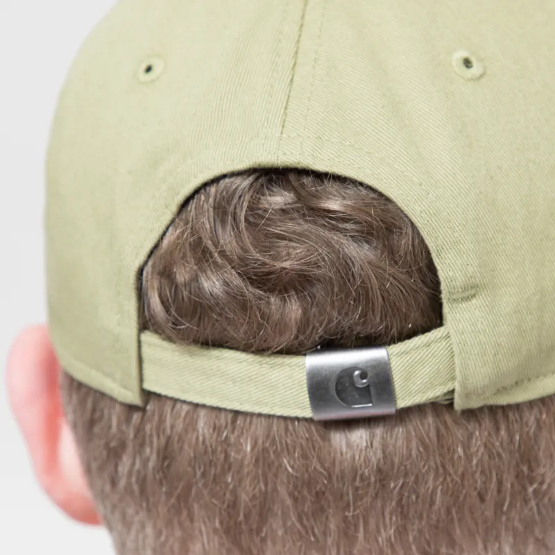 Carhartt WIP Madison Logo Cap Gentle Green White-4