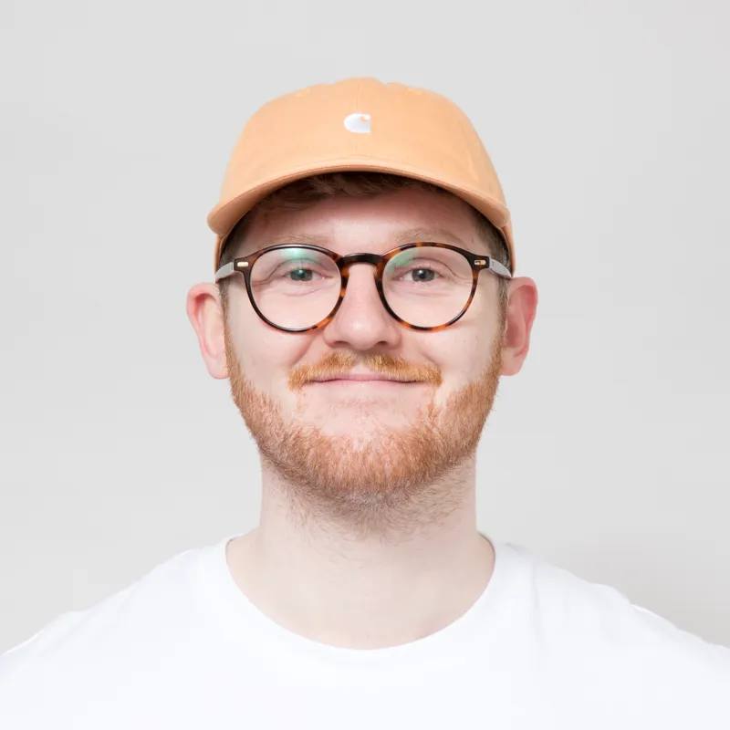Carhartt WIP Madison Logo Cap Gentle Orange White-1