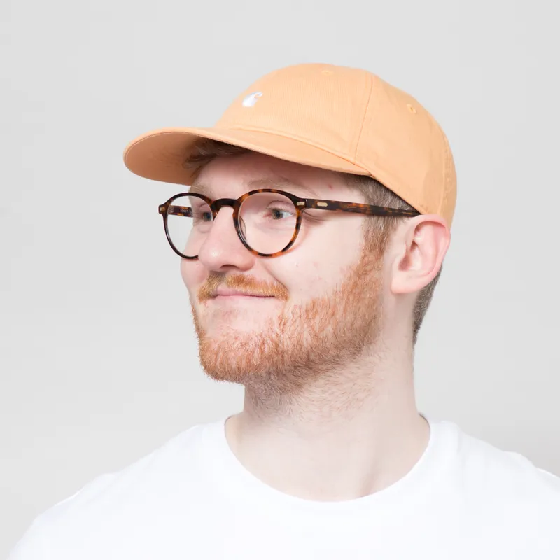 Carhartt WIP Madison Logo Cap Gentle Orange White