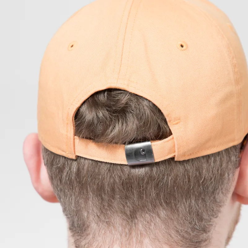 Carhartt WIP Madison Logo Cap Gentle Orange White-4