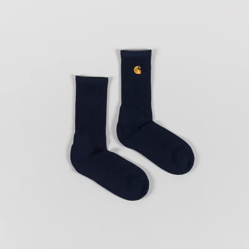 Carhartt WIP Chase Socks Dark Navy Gold