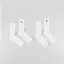 Carhartt WIP Madison Socks White Black - 2 Pairs