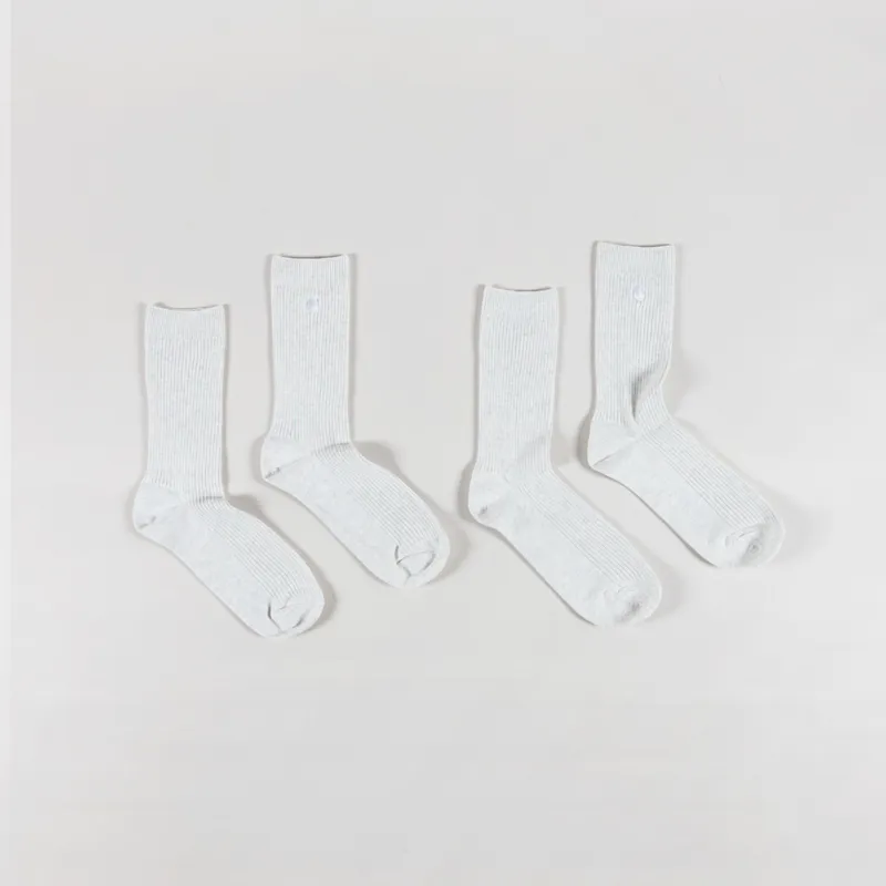 Carhartt WIP Madison Socks Ash Heather White - 2 Pairs