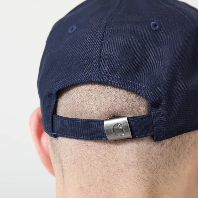 Carhartt WIP Canvas Script Cap Dark Navy Dark Scarab-3