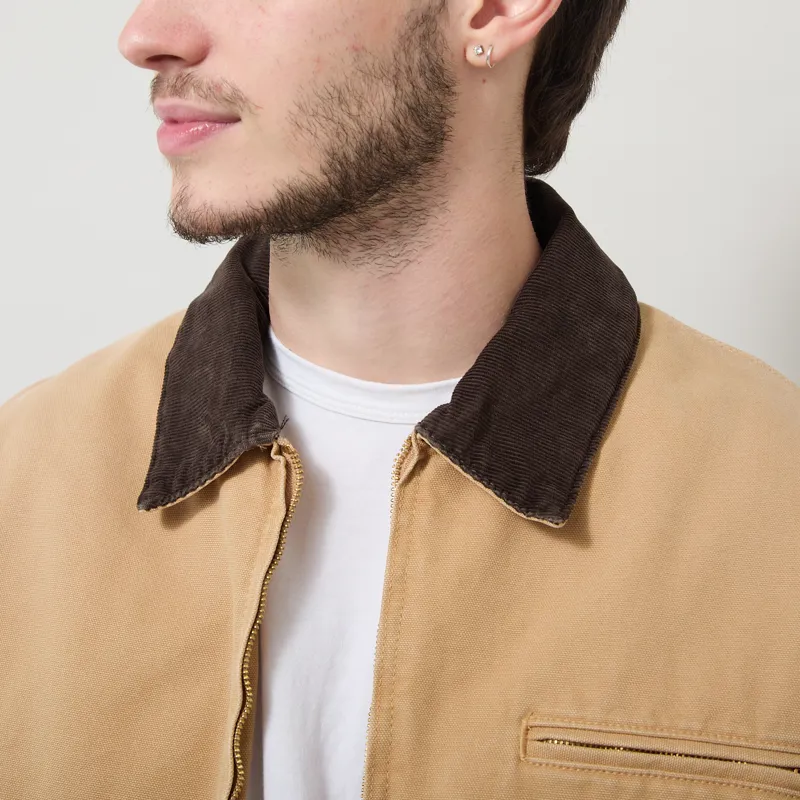 Carhartt WIP OG Detroit Jacket WIP Dusty H Tobacco Stone Canvas-3