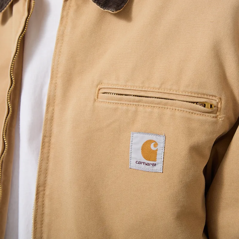 Carhartt WIP OG Detroit Jacket WIP Dusty H Tobacco Stone Canvas-4