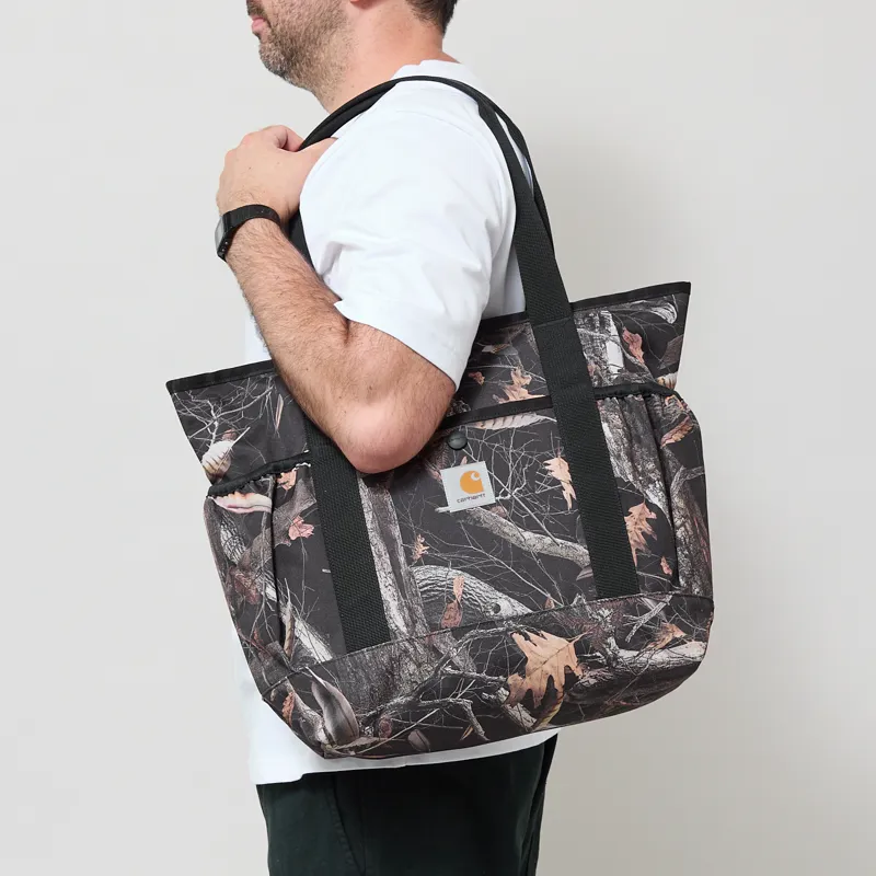 Carhartt WIP Clapton Tote Bag Camo Feather Tree Black-1
