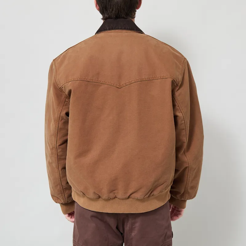Carhartt WIP OG Santa Fe Jacket WIP H Brown Tobacco Stone Canvas-2