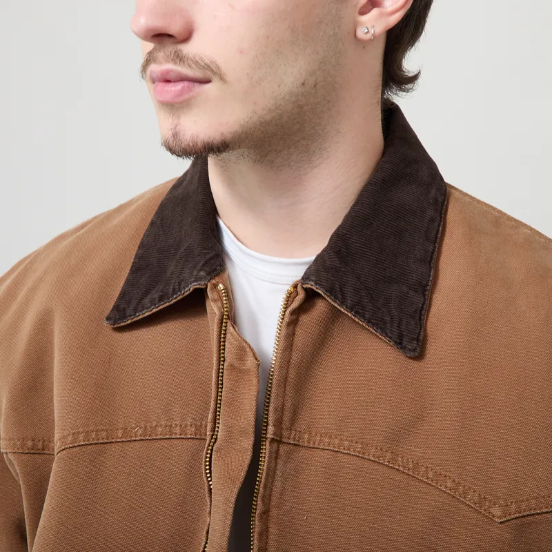 Carhartt WIP OG Santa Fe Jacket WIP H Brown Tobacco Stone Canvas-3