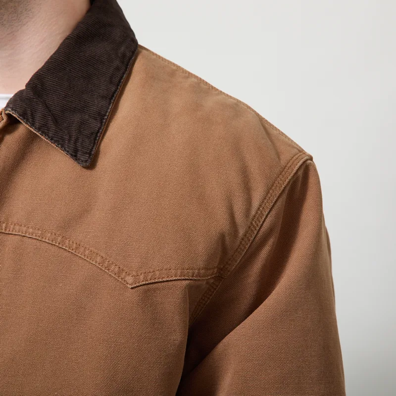Carhartt WIP OG Santa Fe Jacket WIP H Brown Tobacco Stone Canvas-4