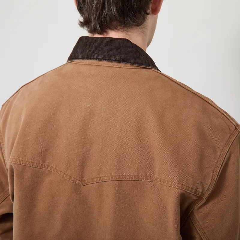 Carhartt WIP OG Santa Fe Jacket WIP H Brown Tobacco Stone Canvas-8