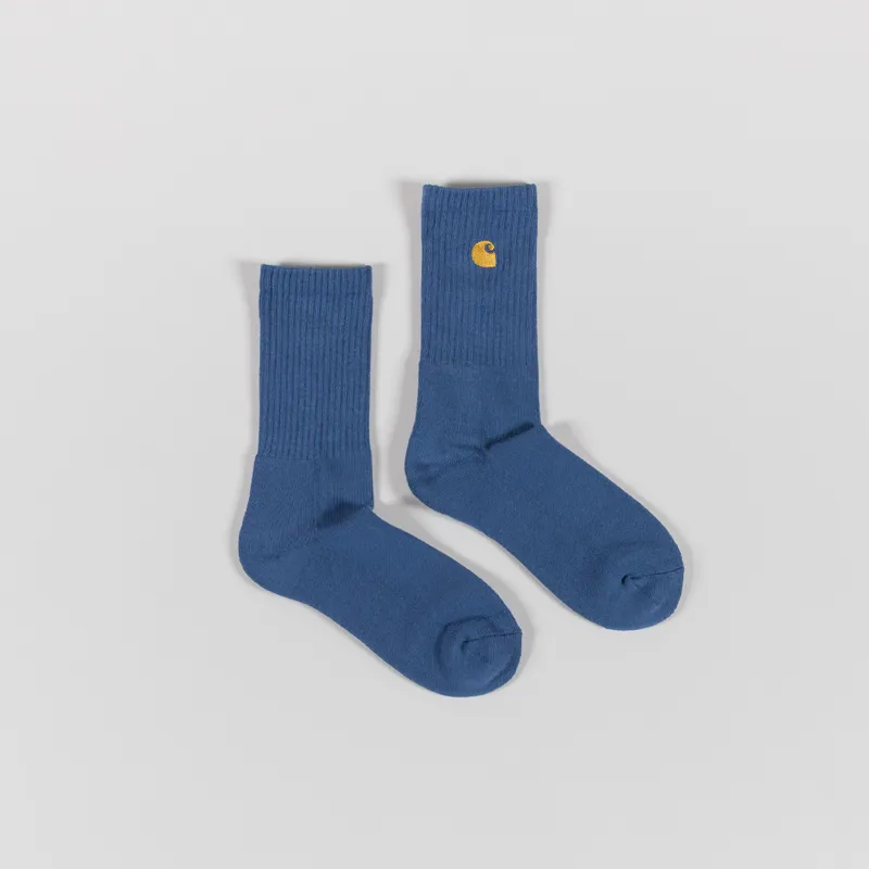Carhartt WIP Chase Socks Crew Icesheet Gold