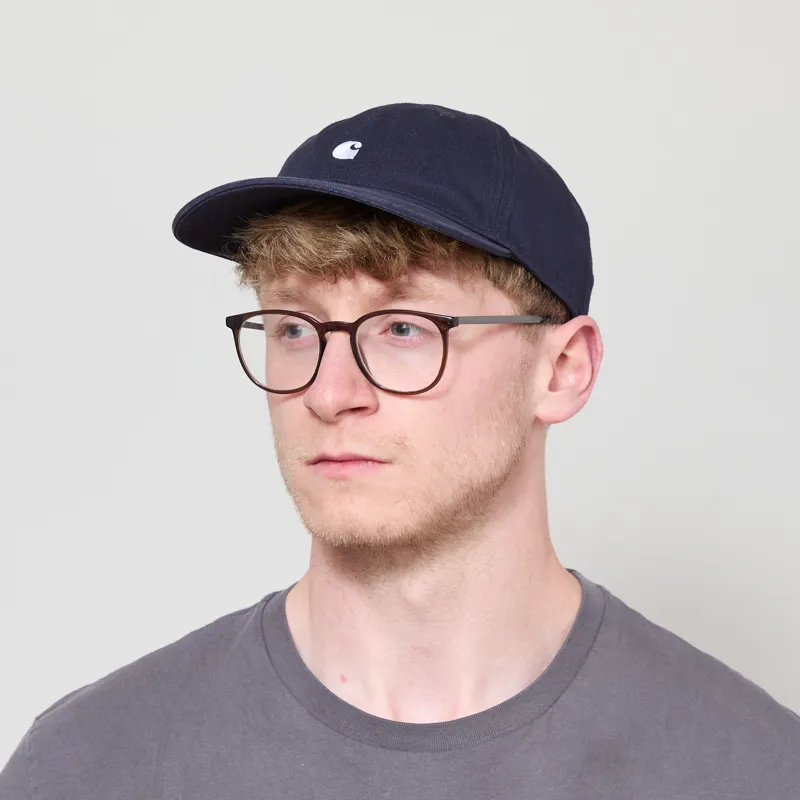 Carhartt WIP Madison Logo Cap Dark Navy White