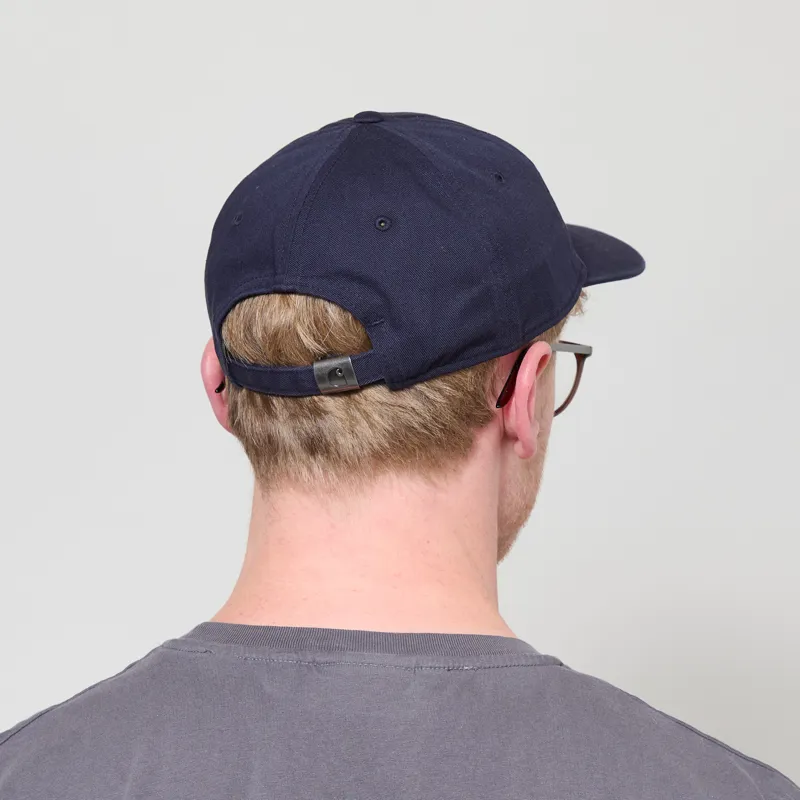 Carhartt WIP Madison Logo Cap Dark Navy White-2
