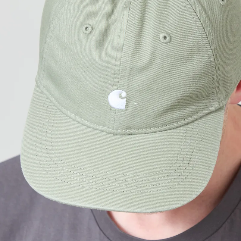 Carhartt WIP Madison Logo Cap Shady Green White-3