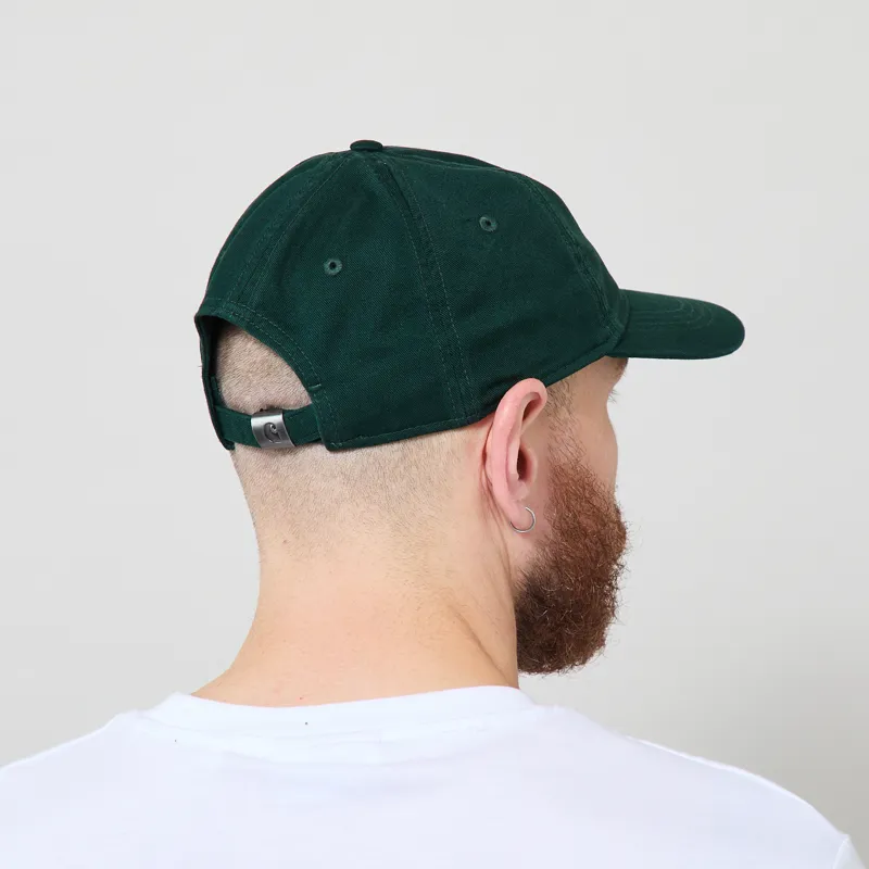 Carhartt WIP Madison Logo Cap Dark Scarab White-2