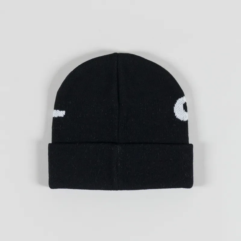 Carhartt WIP Cut Out Beanie Black White-1