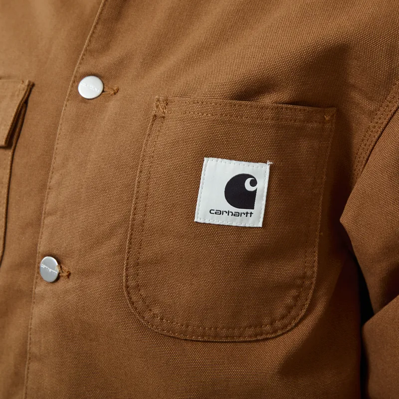 Carhartt WIP Womens OG Michigan Coat WIP H Brown Tobacco Rinsed-7