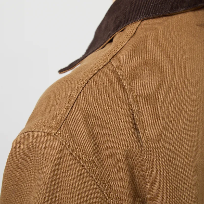 Carhartt WIP Womens OG Detroit Jacket WIP H Brown Tobacco Rinsed-8